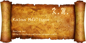 Kalna Mályva névjegykártya